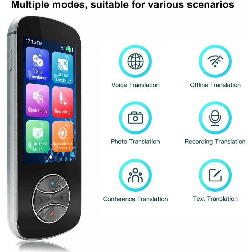 Language Translator Device, Language Translator Two Way with Voice/Offline/Photo